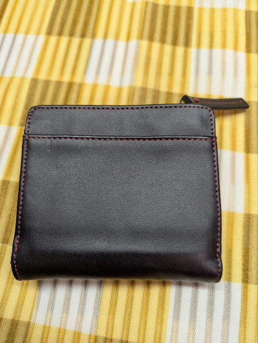 Pre-Owned G.Meanazza Milano trifold black wallet Made in Japan