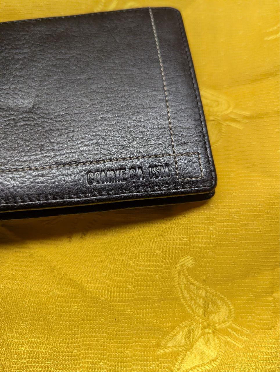 Pre-Owned Men's leather wallet COMME CA ISM, black