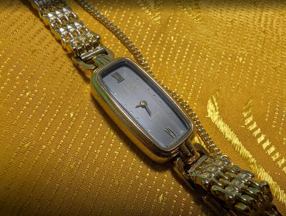 Rare Omega De Ville Quartz 1352 Ladies Watch Gold Tone Bracelet Swiss Vintage Pre-Owned Watch With Warranty Booklet