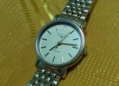Vintage Pre-Owned Longines Quartz 9 Jewels Swiss Ladies Watch 23mm Steel Bracelet Working New Battery