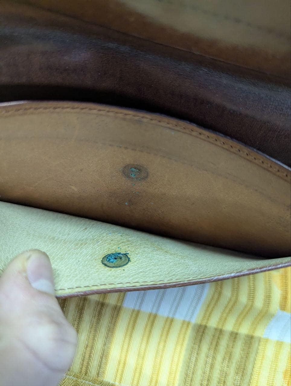 Pre-Owned Corbo Bifold Thin Long Wallet Genuine Leather Men'S