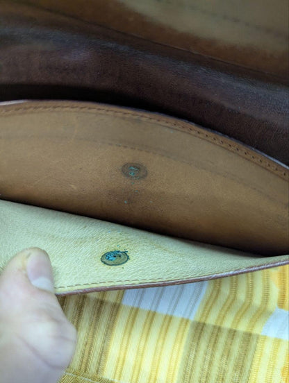 Pre-Owned Corbo Bifold Thin Long Wallet Genuine Leather Men'S