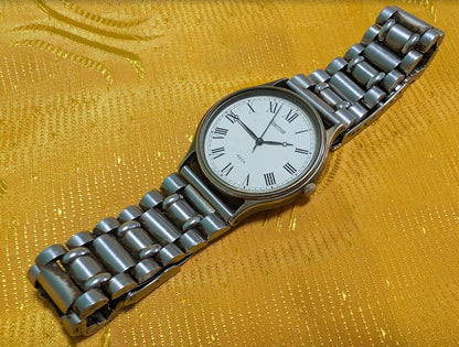 Vintage Pre-Owned Junction Vega 408446 Japan Watch 32mm Rare Original Bracelet New Battery Running Video Classic Roman Dial