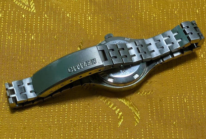 Citizen 4-700091 Automatic Ladies Watch Japan Vintage Pre-Owned Working Purple Dial Day Date Original Bracelet Rare Collectible