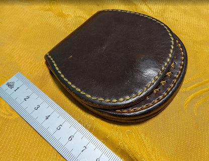 Vintage Pre-Owned Italian Leather Coin Purse – Vera Pelle – Handmade Artisan Wallet