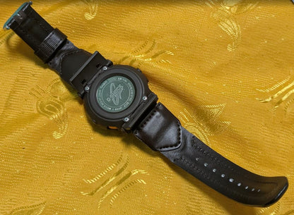 Rare Casio G-Shock AW-510 vintage Pre-Owned analog digital watch leather strap working, Case 46mm