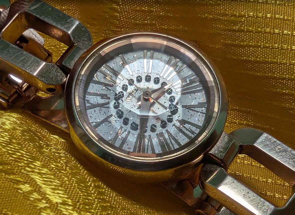 Pre-Owned Rare Wired by Seiko Watch – Artistic Crystal Dial – Designer Statement Piece