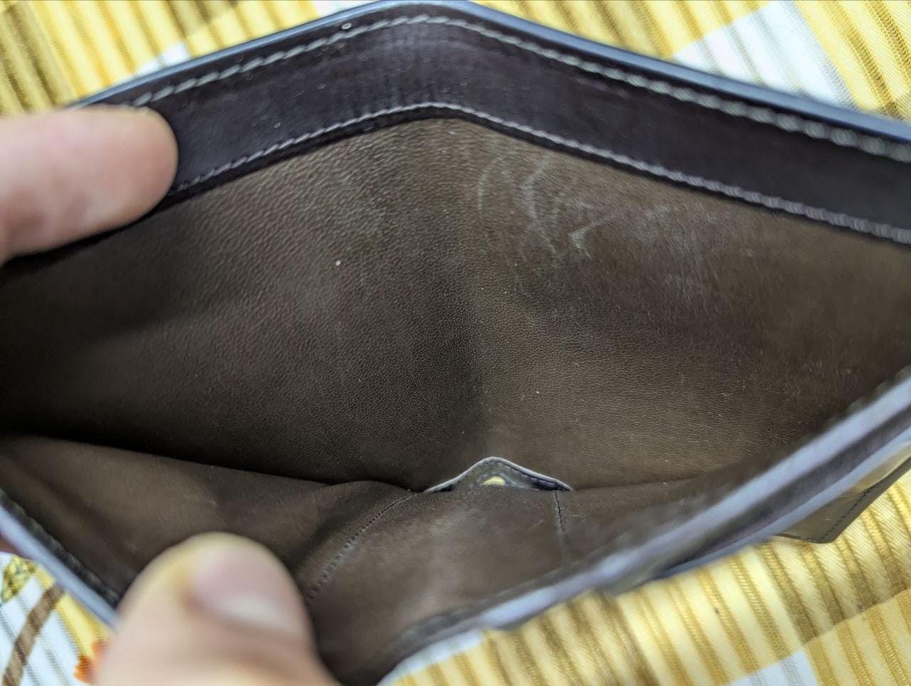 Vintage Pre-Owned Dunhill Chassis Leather Bifold Wallet Black Mens Designer Wallet Slim Long Wallet Authentic