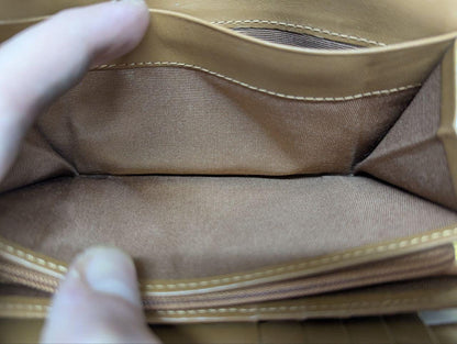 Vintage Pinky Dianne Logo Wallet Beige Brown Canvas Leather Long Wallet Designer Womens Wallet Pre Owned Authentic Japan Brand