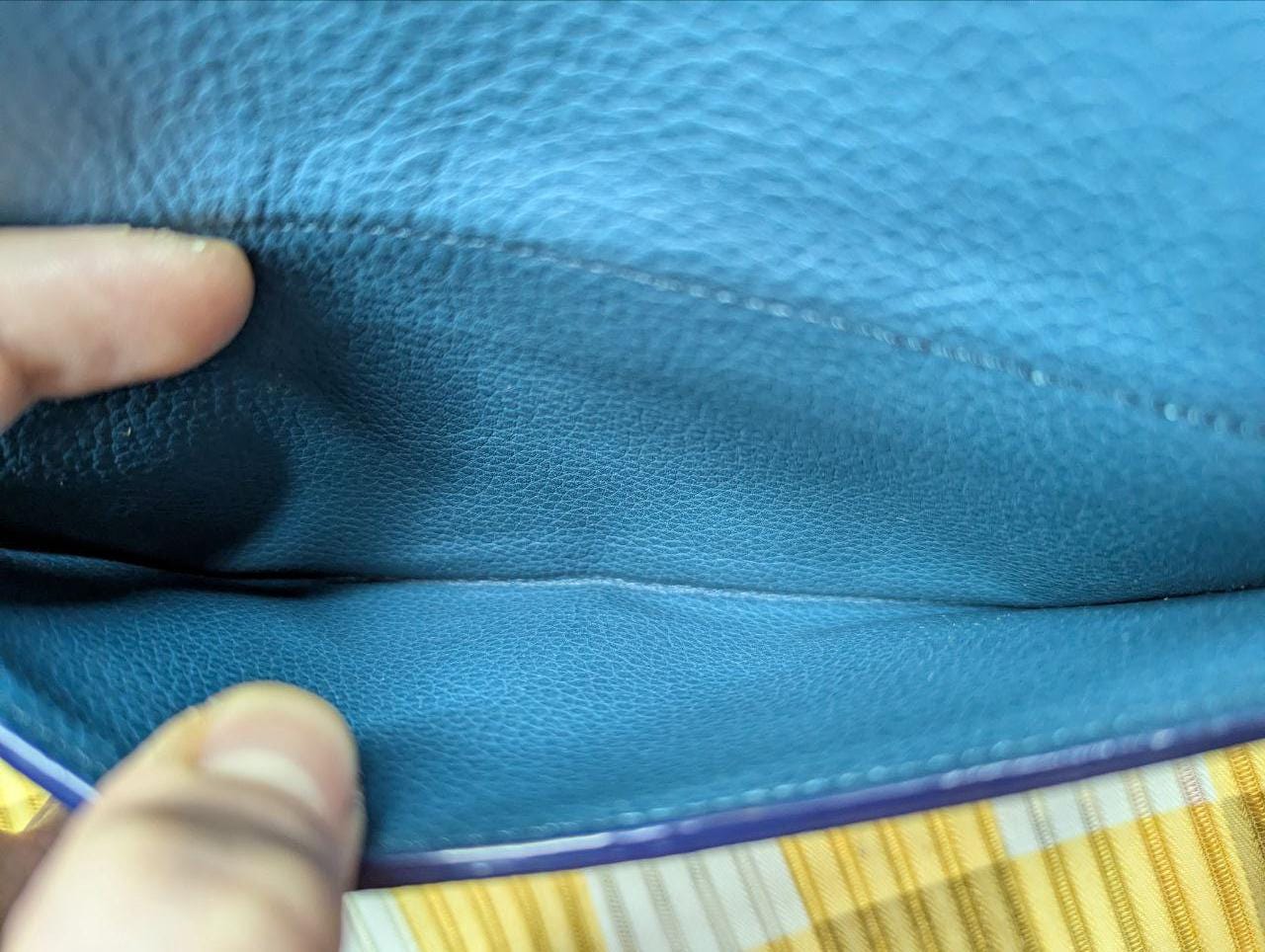 Vintage Pre-Owned Chloe Long Leather Wallet Blue Authentic Designer