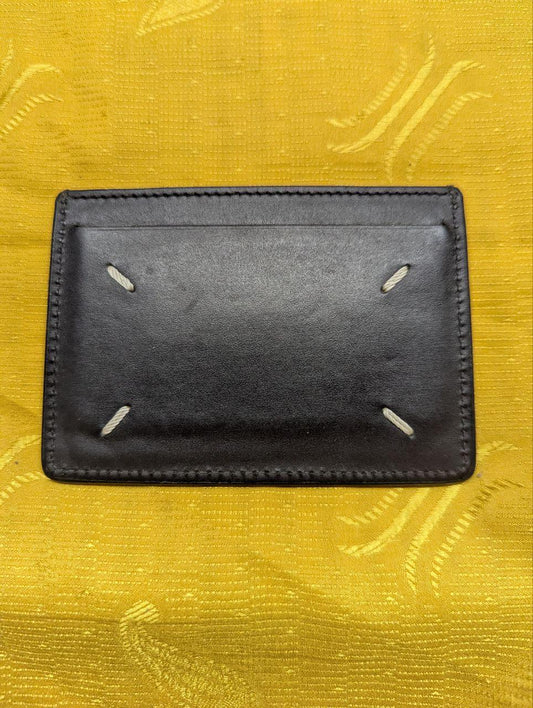 Pre-Owned Maison Margiela Leather Cardholder Wallet Black