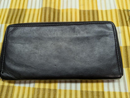 Vintage Pre-Owned DIESEL Long Wallet Black Solid