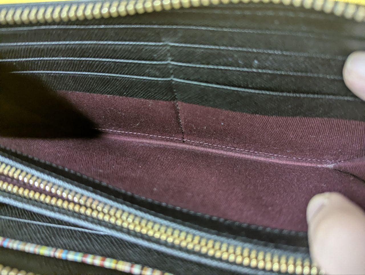 Vintage Pre-Owned Authentic Paul Smith Zip Straw Grain Long Wallet , Japan