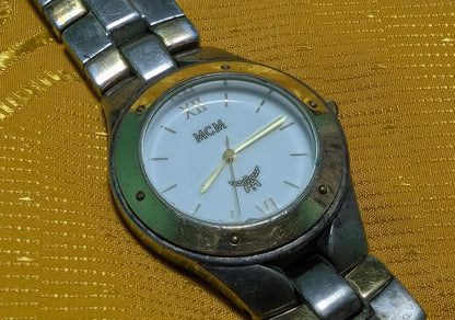 Vintage Pre-Owned MCM BO.17.XV Swiss Movement Watch 33mm Roman Dial Stainless Steel Bracelet Working Rare