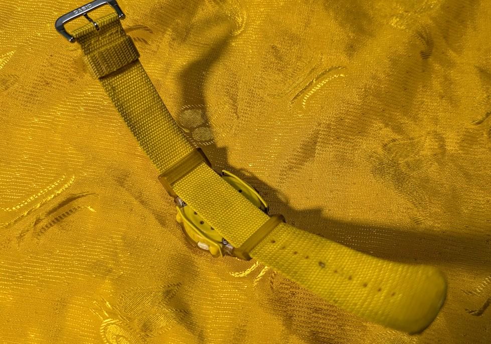 RARE Vintage Pre-Owned Casio Baby-G BG-301 Digital Watch Yellow Transparent Resin Strap Shock Resistant 100M Water Women.New Battery Case40mm