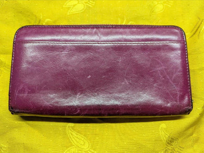 Pre-Owned Anna Sui Pink Butterfly Leather Wallet
