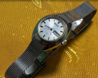Seiko Automatic 2706-0080 Vintage Pre-Owned Ladies Watch 21 Jewels Silver Dial Japan Working With Video Rare Collectible Timepiece