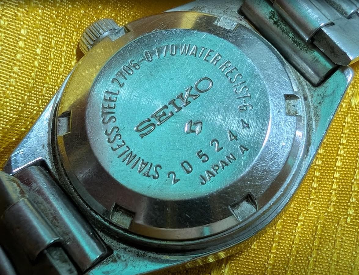 Vintage Pre-Owned Seiko Automatic 2706-0170 Ladies Watch 21 Jewels Blue Dial Original Bracelet 24mm Day Date Working Japan