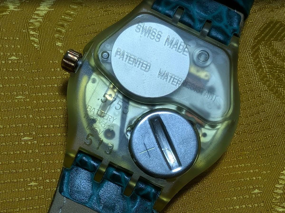 Vintage Pre-Owned Swatch Musical GK153 Swiss Made NOS Watch 33mm New Battery Box Running Video Rare Collectible 1994