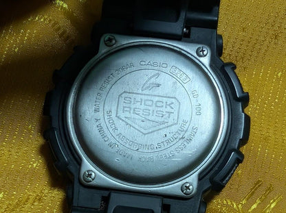 Pre-Owned Casio G-Shock GD-100 Black Digital Watch 51mm Men's Shock Resistant 20BAR Military Tactical Watch Working