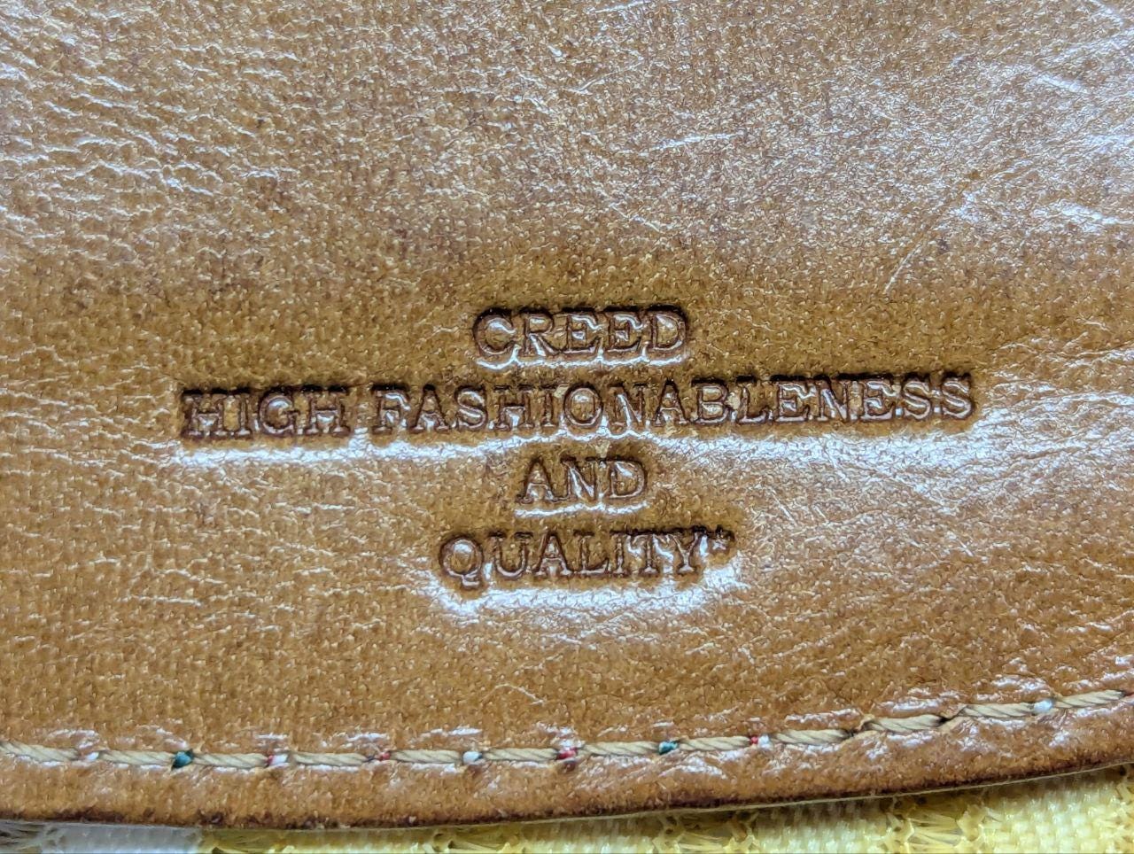 Creed Leather Zipper Coin Case Wallet Vintage Pre-Owned