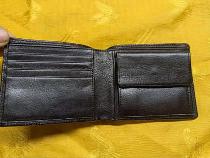 Pre-Owned Men's leather wallet COMME CA ISM, black