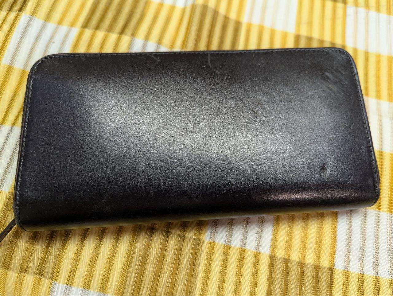 Pre-Owned Acluo Men'S Tochigi Leather Long Zip Around Wallet