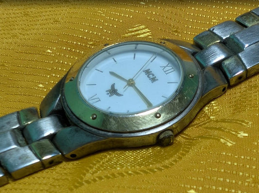 Vintage Pre-Owned MCM BO.17.XV Swiss Movement Watch 33mm Roman Dial Stainless Steel Bracelet Working Rare