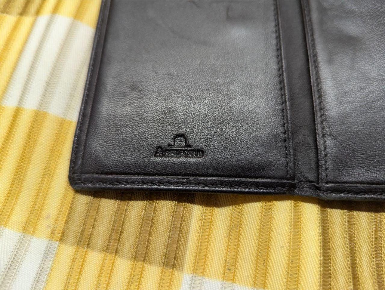 Pre-Owned Ashford card holder wallet Black Leather