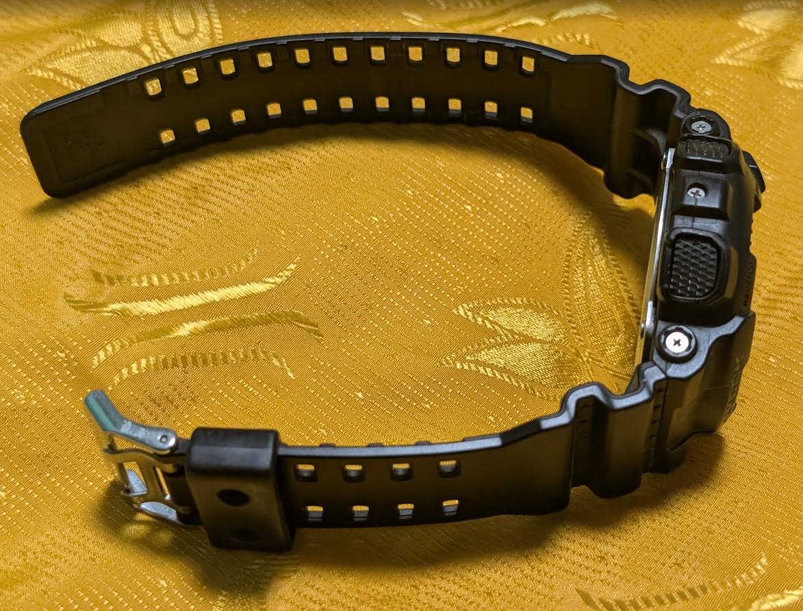 Vintage Pre-Owned Casio G-Shock GA-100CF Camouflage Dial Military Watch 50mm Ana Digi New Battery Black .New battery