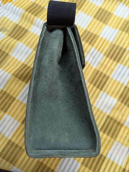 Salvatore Ferragamo Suede Mini Bag Green Vara Bow Crossbody Bag Vintage Pre-Owned Ferragamo Shoulder Bag Made In Italy
