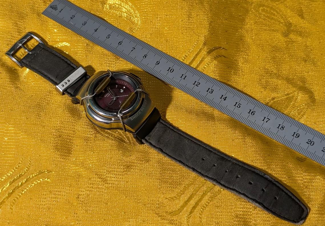 RARE VINTAGE Pre-Owned Casio Baby-G BG-26 Analog Watch Womens Vintage Baby G Shock Resist Watch Red Dial.New Battery Case 40mm