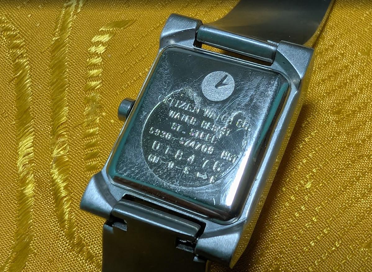 Vintage Pre-Owned Citizen Quartz 5930-S74709 Cuff Bracelet Watch Japan Rare Design For Repair