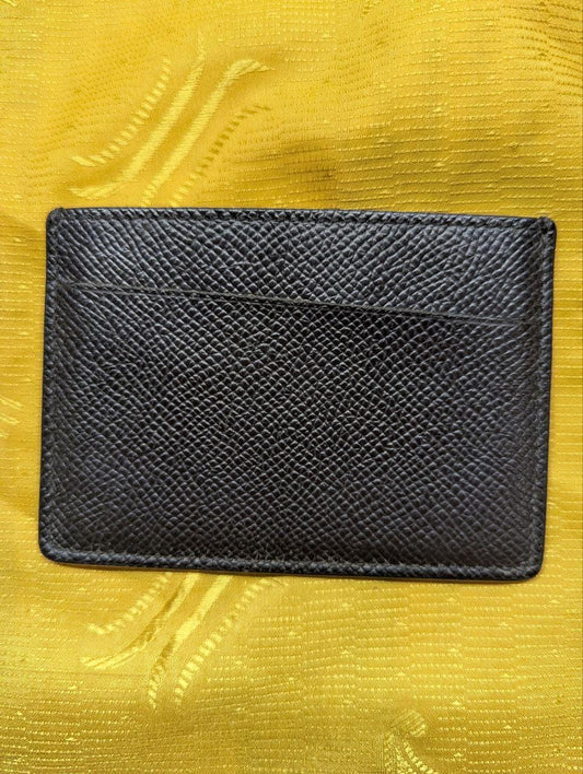 Pre-Owned Maison Margiela Leather Cardholder Wallet Black