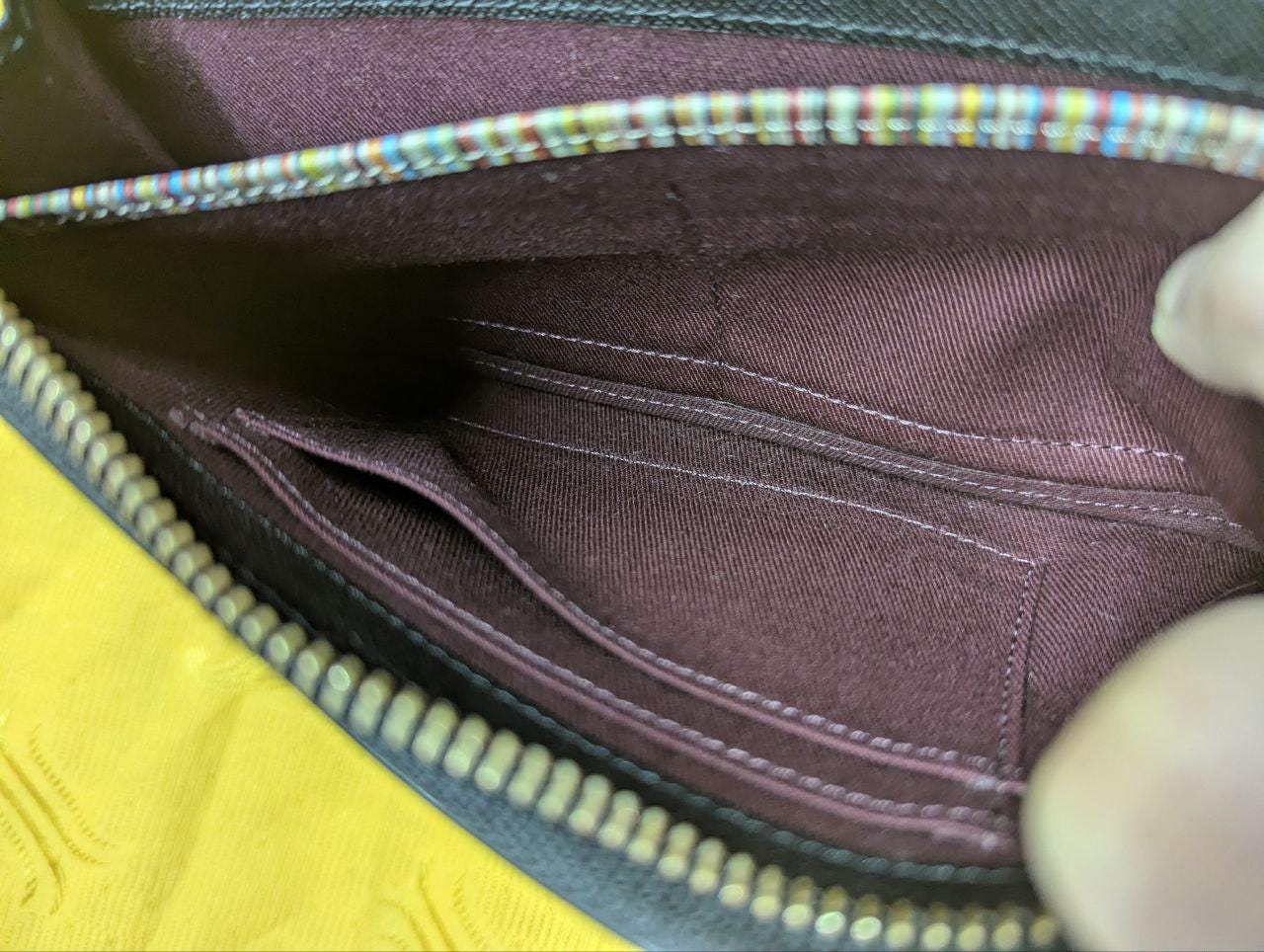 Vintage Pre-Owned Authentic Paul Smith Zip Straw Grain Long Wallet , Japan