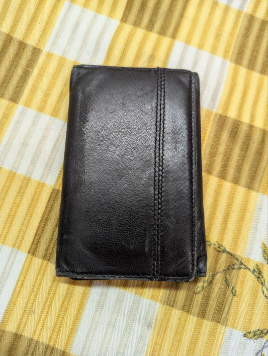 Pre-Owned Ashford card holder wallet Black Leather