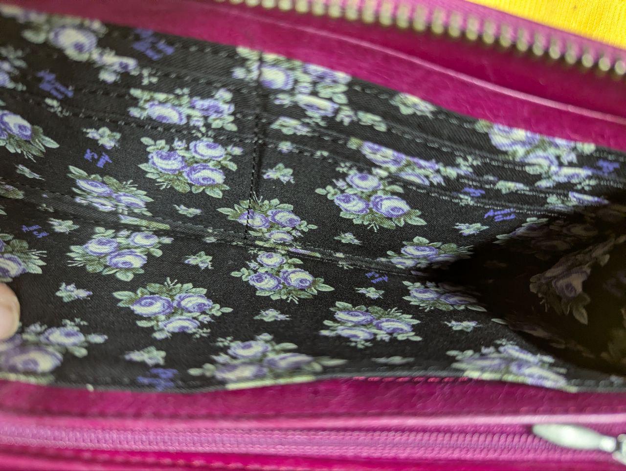 Pre-Owned Anna Sui Pink Butterfly Leather Wallet