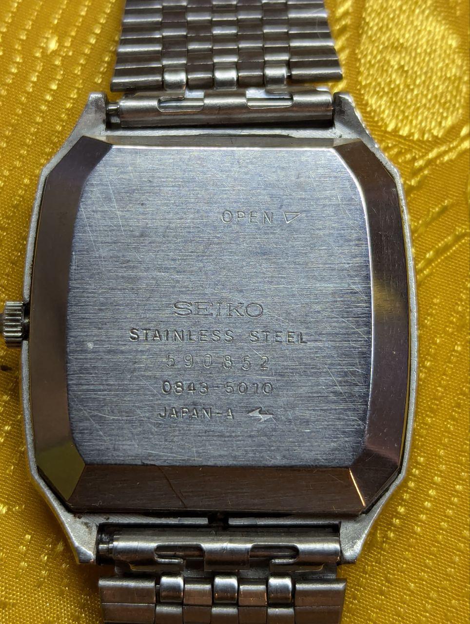 Seiko QUARTZ 0843-5010 Day/Date Vintage Pre-Owned MEN’S WATCH