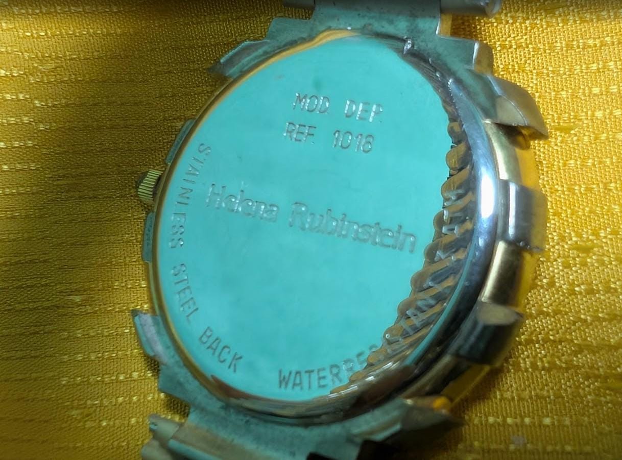 RARE Helena Rubinstein Ref 1018 Vintage Pre-Owned Quartz Watch 32mm Expansion Bracelet For Parts Repair Swiss Made