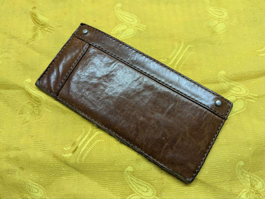 Pre-Owned BAGGY PORT Leather bi-fold Long wallet . Men's