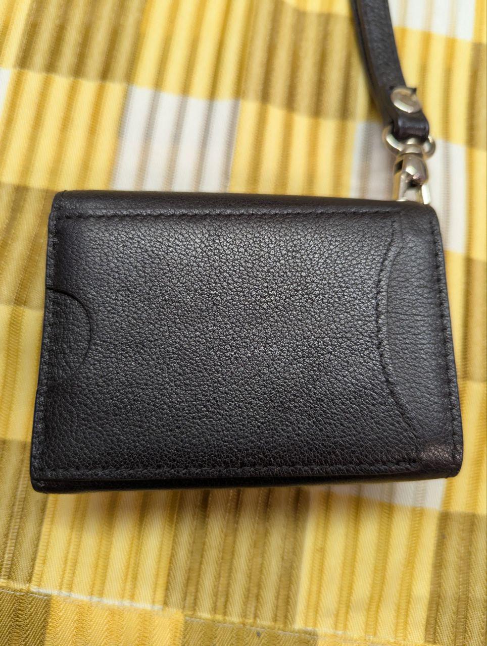 Pre-Owned Deal Design Wallet With Coin Case Leather Mens