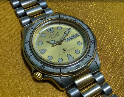 Rare Vintage Pre-Owned Citizen 200M Diver Quartz Watch 2854-259373 Japan 38mm For Repair