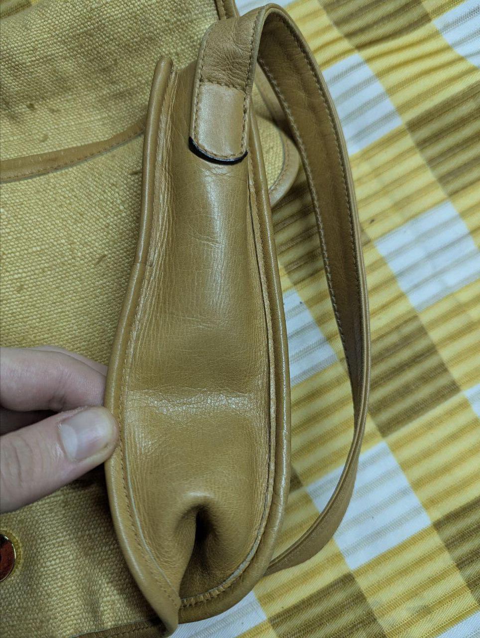 Authentic Vintage Pre-Owned Salvatore Ferragamo Canvas & Leather Shoulder Bag • Made in Italy • Classic Crossbody Purse
