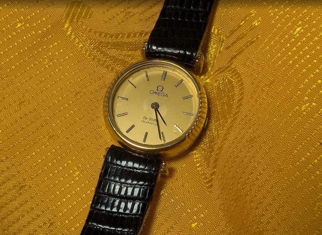 Vintage Pre-Owned Omega De Ville Quartz Cal.1350 Swiss Made Ladies Watch 21mm For Repair