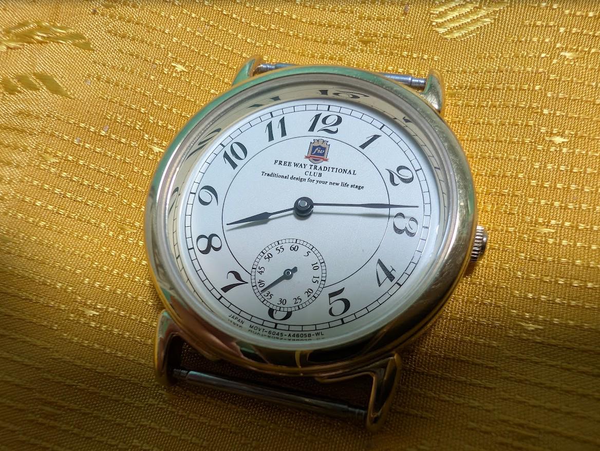 Citizen 6045 Vintage Pre-Owned Dress Watch Small Seconds Breguet Style White Dial Classic Elegant Quartz Japan .case 30mm.New Battery