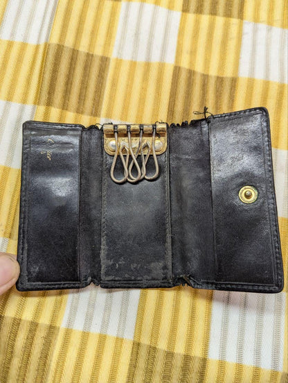 Vintage Pre-Owned Cartier Key holder Key case Black Woman Authentic