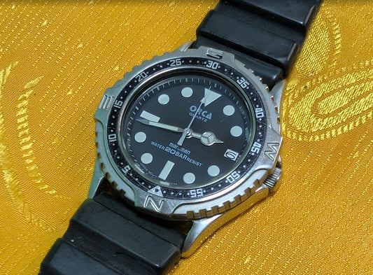 Vintage Pre-Owned Orca Maruman OR45 Diver Watch 200M Japan Quartz 38mm Working.New battery