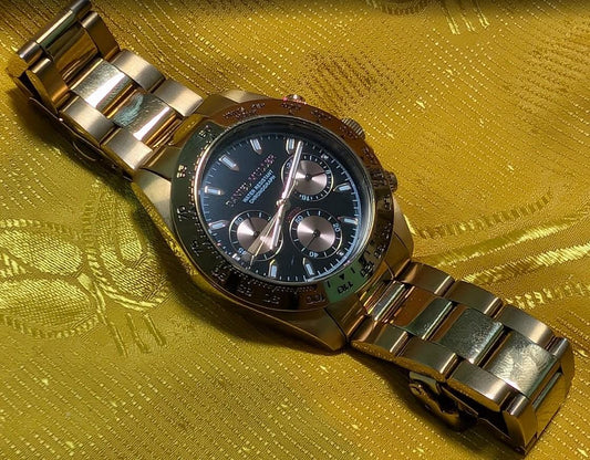 Pre-Owned Daniel Muller DM-2002 Limited Chronograph Watch Stainless Steel Men Quartz Date Sport Classic.case 40mm.