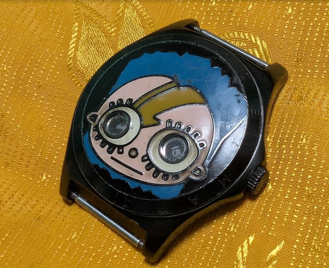 Marc by Marc Jacobs Mohawk Boy MBM2049 Watch 43mm Black PVD Designer Dial New Battery Working Rare Vintage Pre-Owned Original