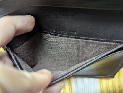 Vintage Pre-Owned Dunhill Chassis Leather Bifold Wallet Black Mens Designer Wallet Slim Long Wallet Authentic